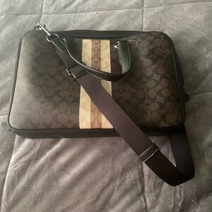 Coach Brown Leather work bag or computer bag. Original NWT never been worn/used